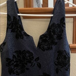 Francesca's Collections Navy and Black Floral dress.